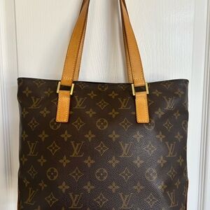 Louis Vuitton Piano Monogram Canvas Tote with Vachetta Leather Straps SD0045